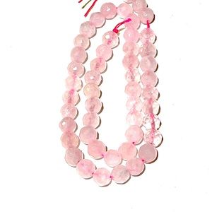 15” Strand of Faceted Rose Quartz Beads